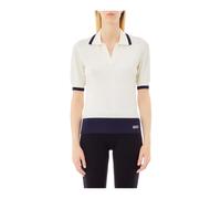 Liu Jo - Polo de Punto con Detalles a Contraste para Mujer - Tops - Mujer - Beige - M -