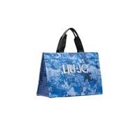 Liu Jo Mix Denim Print Bolsa shopping azul, algodón, mujer