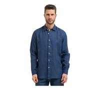 Liu Jo - Pure Linen Long-Sleeve Shirt - Shirts - Hombre - Azul - 2XL -