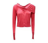 Liu Jo - Suéter Cárdigan de Mezcla de Seda - Knitwear - Mujer - Rosa - L -