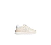 Liu Jo Zapatillas de mujer de piel con logotipo perforado Amazing 20 BA5043P0102 8051138780342 -, Marfil S1185, 40 EU