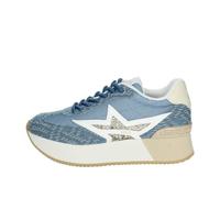 Liu Jo Dreamy 03 - Zapatillas bajas para mujer, mezcla sintética, talla 11 alemana: 38, color: azul, Denim Light Gold, 38 EU