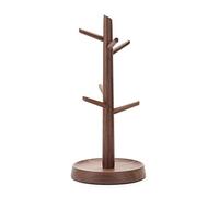 LIU- Portavasos Árbol Portavasos De Madera De Café con 6 Ganchos For Mostrador De Barra De Cocina, Almacenamiento De Exhibición De Tazas Y Seco (Size : Walnut)