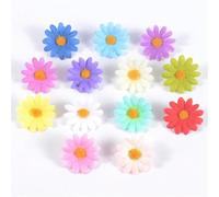 LIUBI 100 Uds Flores Artificiales de Girasol Margarita de imitación Cabeza de Flor Decoraciones de Boda DIY diseño Floral Suministros artesanales decoración de Fiesta en casa