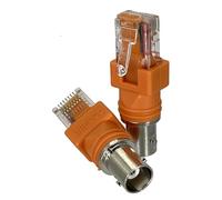 LIUCH 1 conector adaptador BNC hembra a RJ45 macho for montaje en panel de chasis, accesorio for monitor.