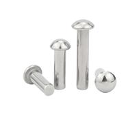 LIUCH 10/50 piezas M0.8 M1 M1.2 M1.4 M1.6 M2 M2.5 M3 M4 M5 M6 A2-70 304 Tornillo de remache de acero inoxidable Tornillo autoblocante GB867(10pcs M6,16mm)