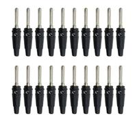 LIUCH 20/100 Uds. Conectores Enchufe Banana de 4mm conexión de Tornillo Conector apilable Envuelto Aislado de Alta Corriente Negro y Rojo(20 Black)