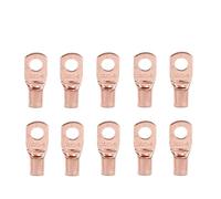 LIUCH 25/50/100 Uds. Conectores de Cable de anillo de cobre Cable desnudo Terminal de engarzado eléctrico SC6-6 SC6-8 SC10-6 SC10-8 SC16-6 SC16-8 SC25-6(SC10-6,25pcs)