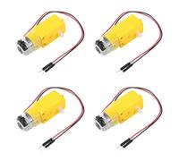 LIUCH 4 unids/Lote TT Motor DC Caja de Cambios Motor de Doble Eje 200RPM DC 3-6V Motor de Engranaje Adecuado for DIY Robot de Coche Inteligente(Without Cable)