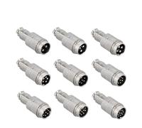 LIUCH 5/20 Uds GX12 GX16 GX20 2 3 4 5 6 7 8 9 10 12 14 15 Pin Conector Circular de Enchufe de aviación de Aviador de Acoplamiento Macho y Hembra(GX16 Docking Male,20pcs,7P)