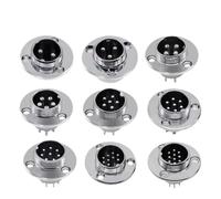 LIUCH 5/20 Uds GX12 GX16 GX20 2 3 4 5 6 7 8 9 10 12 14 15 Pin Conector Circular de Enchufe de aviación de Aviador de Acoplamiento Macho y Hembra(GX20 Flange Male,5pcs,9P)