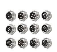 LIUCH 5/20 Uds GX12 GX16 GX20 2 3 4 5 6 7 8 9 10 12 14 15 Pin Conector Circular de Enchufe de aviación de Aviador de Acoplamiento Macho y Hembra(GX20 Nut Male,5pcs,4P)