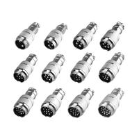 LIUCH 5/20 Uds GX12 GX16 GX20 2 3 4 5 6 7 8 9 10 12 14 15 Pin Conector Circular de Enchufe de aviación de Aviador de Acoplamiento Macho y Hembra(GX20 Docking Male,20pcs,4P)
