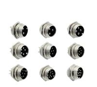 LIUCH 5/20 Uds GX12 GX16 GX20 2 3 4 5 6 7 8 9 10 12 14 15 Pin Conector Circular de Enchufe de aviación de Aviador de Acoplamiento Macho y Hembra(GX16 Nut Male,20pcs,10P)