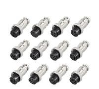 LIUCH 5/20 Uds GX12 GX16 GX20 2 3 4 5 6 7 8 9 10 12 14 15 Pin Conector Circular de Enchufe de aviación de Aviador de Acoplamiento Macho y Hembra(GX20 Female,20pcs,8P)