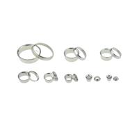 LIUCH 6 8 10 12 14 16 20 22 25 mm 1/8 1/4 3/8 1/2 3/4 1 Tubo Accesorio de tubería Virola Conector de unión de compresión de acero inoxidable 304 Pieza(5mm- 5Sets)