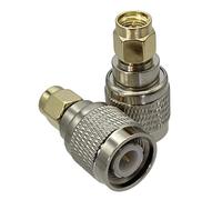 LIUCH Adaptador SMA a conector macho TNC y conector hembra recto RF coaxial, terminales de cable de 50 ohmios.(TNC M to SMA M)