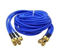 LIUCH Cable coaxial azul flexible de 0,141" con conector macho SMA a conector macho SMA, conector RF de 4 pulgadas a 10 pies.(4Pcs,12inch (30CM))