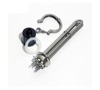 LIUCH Calentador eléctrico de acero inoxidable 304 2" triple acción, 3 kW, 4,5, 6, 9 y 12, 220 V 380, for elaboración casera, con abrazadera acoplamiento(Silver,380V_12KW 350L 304SS)