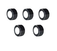 LIUCH Cinta autoadhesiva impermeable negra, impermeable, antifugas, resistente al agua, for reparación, sellado y sellado.(5rolls-black,3M_25MM)