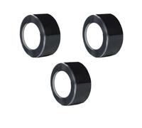 LIUCH Cinta autoadhesiva impermeable negra, impermeable, antifugas, resistente al agua, for reparación, sellado y sellado.(3rolls-black,3M_25MM)