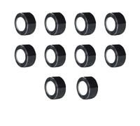 LIUCH Cinta autoadhesiva impermeable negra, impermeable, antifugas, resistente al agua, for reparación, sellado y sellado.(10rolls-black,3M_25MM)