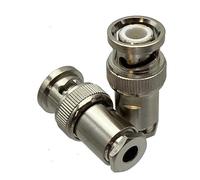 LIUCH Conectores BNC macho de 3, 5 y 10 piezas con abrazadera for cable RF recto y en ángulo recto, RG174, RG316, RG58, RG142, RG8X, RG5, RG6 y RG8 LMR400.(For RG174 RG316,3Pcs)