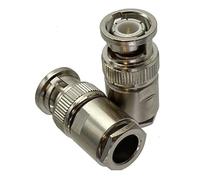 LIUCH Conectores BNC macho de 3, 5 y 10 piezas con abrazadera for cable RF recto y en ángulo recto, RG174, RG316, RG58, RG142, RG8X, RG5, RG6 y RG8 LMR400.(For RG5 RG6,3Pcs)