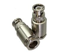 LIUCH Conectores BNC macho de 3, 5 y 10 piezas con abrazadera for cable RF recto y en ángulo recto, RG174, RG316, RG58, RG142, RG8X, RG5, RG6 y RG8 LMR400.(For RG8 LMR400,5Pcs)