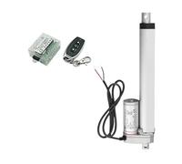 LIUCH Control Remoto RF y actuador Lineal 12V 750N Engranaje de Metal DC accionamiento eléctrico abridor de Ventanas Motor Lineal 50mm 100mm 150mm Carrera(400MM Stroke_SILIVER Color)