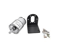 LIUCH JGB37-520 Motor eléctrico de Caja de Cambios de Alto par, 12V, 24V, 5/10/20/30/45/60/100/200/300/600rpm con Soporte de aleación de Aluminio(600RPM,24V with Bracket)