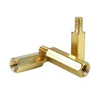 LIUCH M2 .5 M3 M4 M5 M6 Soporte de PCB Separador placa base Espaciador hexagonal latón Placa circuito computadora Pilar Bastidor Perno columna Tornillo(50mm (50pcs),M5 (Thread 7mm))