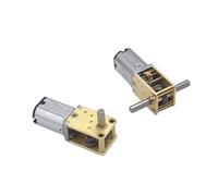LIUCH Mini N20 Motorreductor de Metal DC 3V-12V 4RPM-381RPM Velocidad Lenta Alto par Motor de Doble Eje Motor de reducción de Gusano Coche Robot Inteligente(C 34RPM-136RPM_Dual Shaft)
