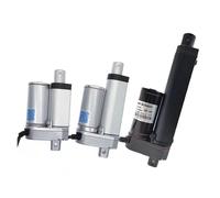 LIUCH Motor eléctrico de actuador Lineal 12 V CC, Carrera 50 mm, 30 y 100, 24, for abridor Ventanas, N, 300, 500, 700, 1000, 1200, 1500(12V 1500N 4mm s,Black 100mm)