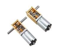 LIUCH Motorreductor de CC en Miniatura con Engranaje helicoidal y autoblocante 1218-N20, 12 V, Eje Simple y Doble Eje, Baja Velocidad(Dual Axis,16RPM_12V)