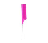 LIUCH Peine de dientes finos colorido, Pin de Metal, estilo de cabello antiestático, peine de cola de rata, peines profesionales for peluquería, cepillo for teñir el cabello(Plum red)