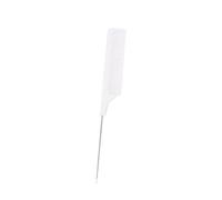 LIUCH Peine de dientes finos colorido, Pin de Metal, estilo de cabello antiestático, peine de cola de rata, peines profesionales for peluquería, cepillo for teñir el cabello(WHITE)
