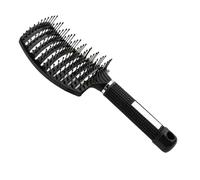 LIUCH Peine de pelo sin pelo para niñas, cuero cabelludo, cepillo de masaje para desenredar, colorido para mujeres y hombres, herramientas de peinado rizado (negro)