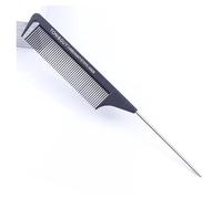 LIUCH Peine negro de dientes finos, peines antiestáticos for teñir cola de rata, aguja de acero, herramientas de belleza for estilizar el cabello, accesorios for barbería de 24cm(No.3)