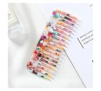 LIUCH Peines de pelo de masaje antiestático, peine de peluquería colorido de acetato de moda coreana, cepillo de pelo for mujeres y niñas, Herramienta de Peinado(C03)