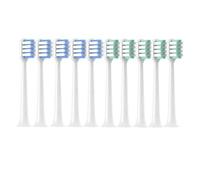 LIUCH Reemplazable for Bet-c01/Dr-Bei C1/C2/S7, 10 Uds., Cabezales de Cepillo, cerdas Suaves, recambios de Cepillo de Dientes eléctrico sónico(5Blue5Green)