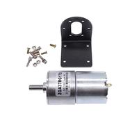 LIUCH Soporte de Montaje + Motor de Engranaje GA37RG Motor eléctrico de Alto Torque 12V 24V DC con Soporte de Motor(87rpm,12V)