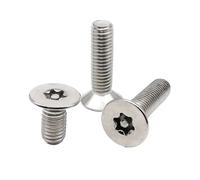LIUCH Tornillo de seguridad a prueba manipulaciones, cabeza avellanada plana Torx acero inoxidable 304, M2, .5, M3, M4, M5, M6, M8, con pasador columna(20mm,5pcs M8)