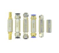 LIUCH Válvula antirretorno neumática 6 mm 8 mm 10 mm 1/4 tubo de manguera de gas aire válvula unidireccional válvula de latón compresor de aire adaptador de tubería (CV-KN,A-12mm)