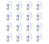 liuchanghe 16 Piezas de Gancho de Ventosa, Ganchos de Succión Transparentes, para Baño, Cocina, Ducha, Toalla, Oficina, Bolsa, Abrigo