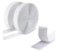liuchanghe Adhesivo Doble Cara, 5 m X 20 mm Cinta doble cara adhesivo de gancho y bucle para Hogar y Oficina (Blanco)