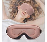 liuchanghe Antifaz para Dormir, 100% Anti-Luz Máscara de Dormir Sin Presión Ocular, Adecuada para Viajes, Siestas, Sueño Nocturno (Rosa)