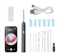 liuchanghe Otoscopio Limpiador Oidos, 3,5mm WiFi Endoscopio de Oído con 1080P Cámara y 6 LED, Kit de Limpiador de Oídos para Eliminación de Cerumen para iOS y Android