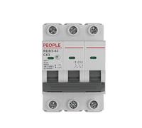 LIUCHUCHU Diferencial Rearmable Disyuntor Miniatura MCB 1P 2P 3P 4P 10A-63A 400V Tipo riel DIN Protector contra sobrecarga y Cortocircuito(3,20A)