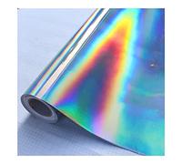 LIUCHUCHU Vinilo Coche 30 * 100 cm de láser Plateado Cromo Vinilo holográfico Auto Envoltura Envoltorio(Silver,30cmx100cm)